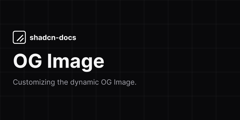 Shadcn Docs OG Image Preview