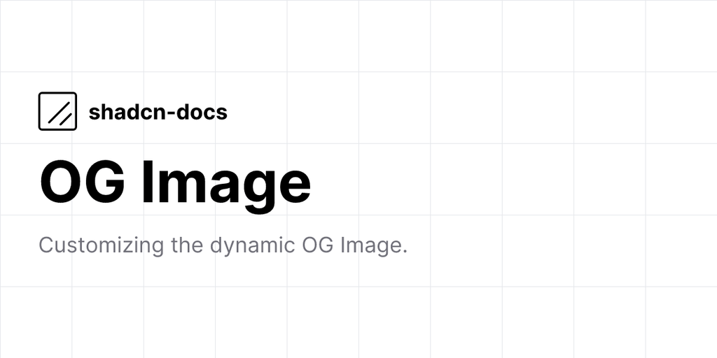 Shadcn Docs OG Image Preview